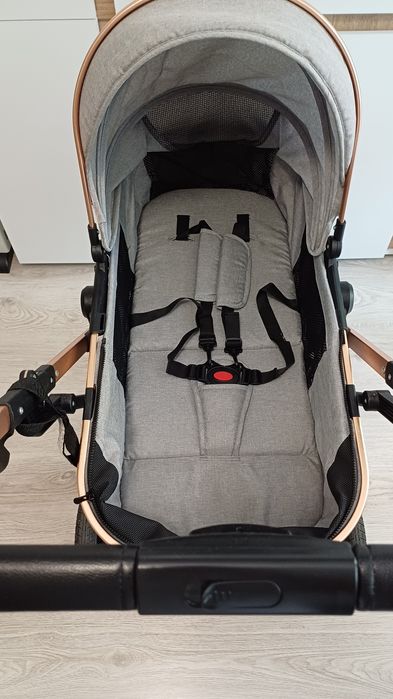 Детска количка Kika Boo - Kaia, 3 в 1, Light Grey