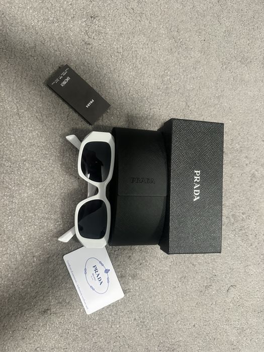 ochelari prada de soare unisex albi