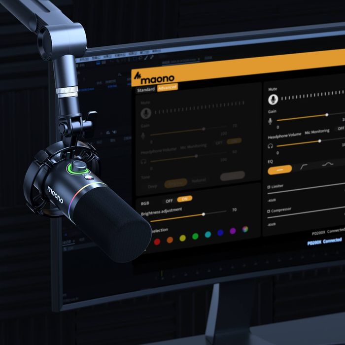 Кардиоидный направленный микрофон для подкастов Maono PD200X