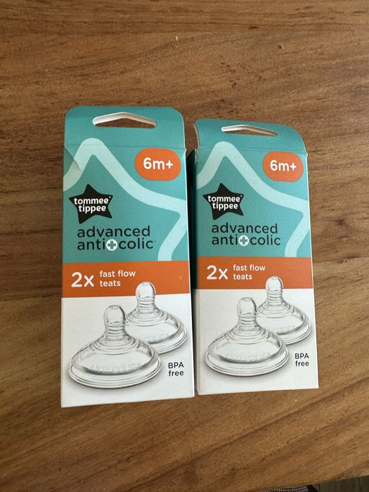 Комплект биберони Tommee Tippee - Advanced Anti-Colic Fast, 3 капки, 6 м+,