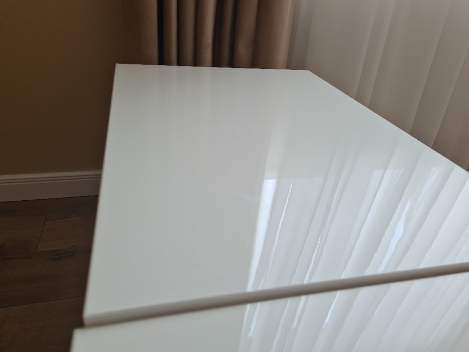 Set noptiere mdf alb lucios
