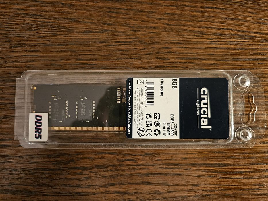 Crucial DDR5 RAM 8gb 4800MHz рам памет  за компютър