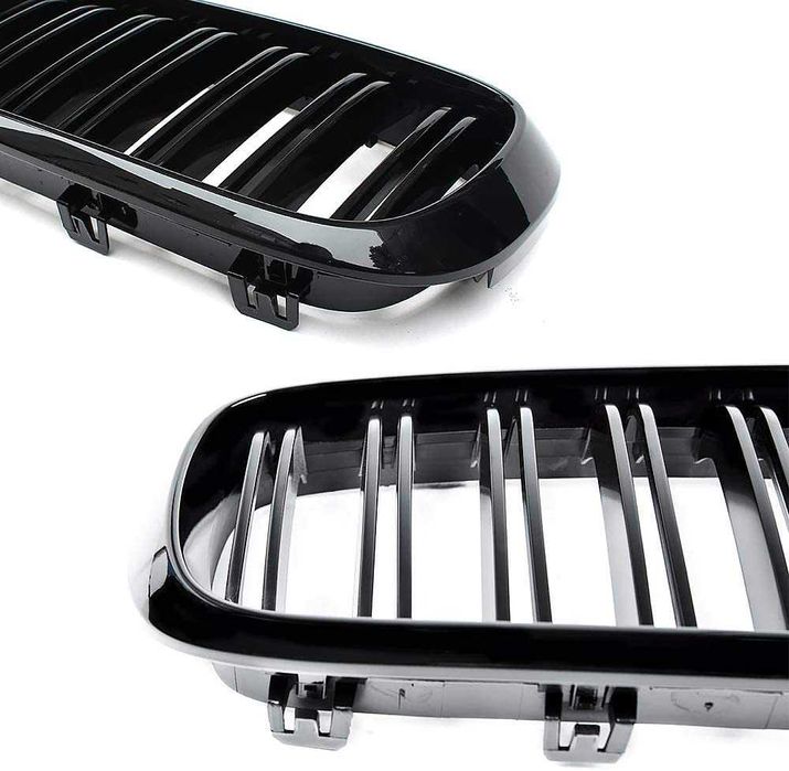 Решетки Бъбреци за BMW X5 X6 F15 F16 2013 до 2019г Черен Гланц Двойни