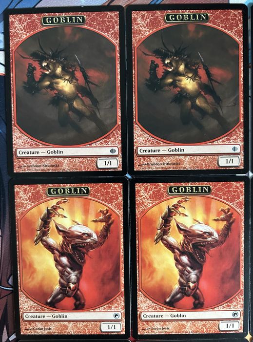 Magic The Gathering – Colecție 24 Goblin Tokens (Lorwyn, Shadowmoor, Eventide, 10E, etc.)