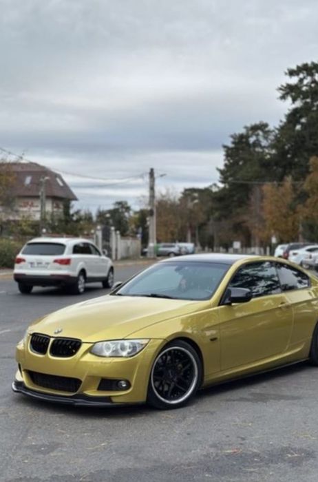 Prelungire lip spoiler bara fata BMW Seria 3 E92 E93 LCI negru lucios