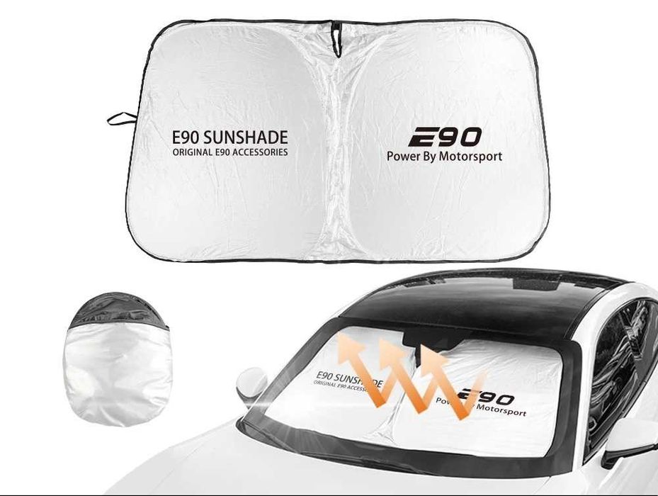 Parasolar AUTO Parbriz Dedicat BMW Seria 3 E90 140x70cm, Ultra Pliabil
