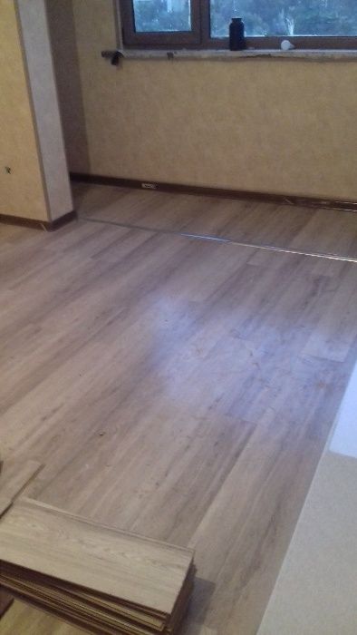 Услуги по укладке ламинат, таркет, пол, паркет, дсп, пластик декор.
