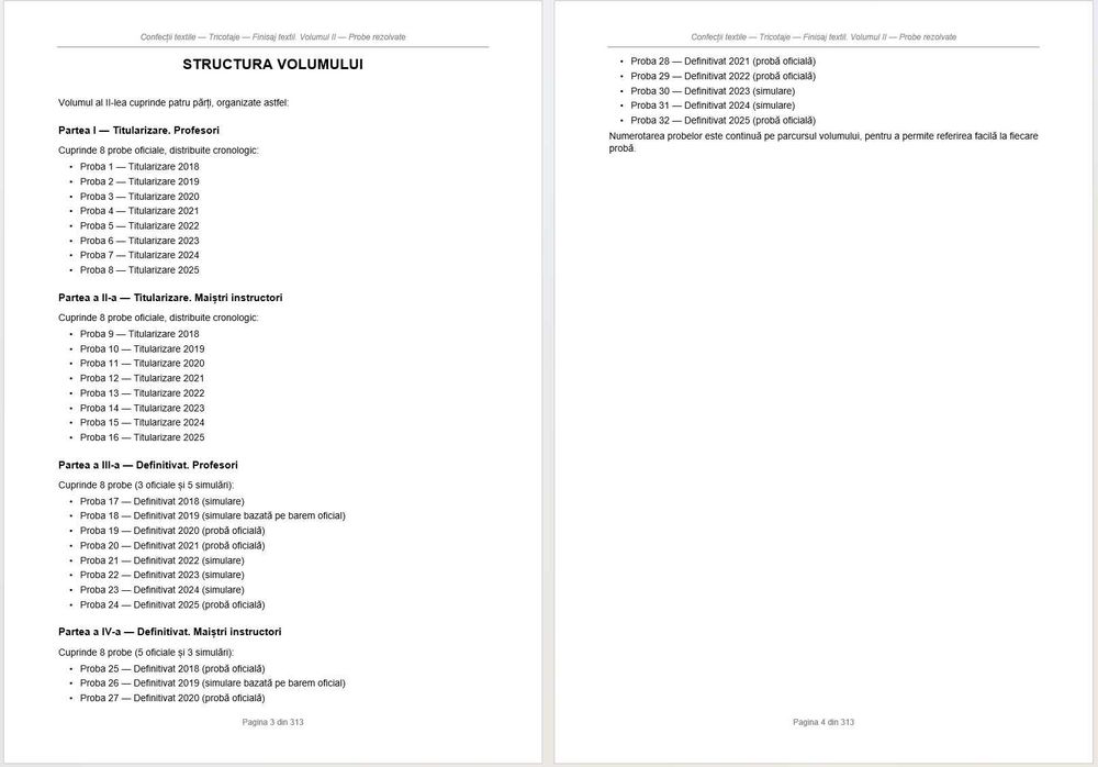 Confectii Textile, Tricotaje si Finisaj Textil – Vol. I + II Titularizare si Definitivat