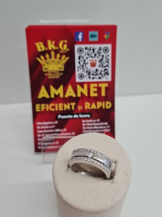 Inel din aur 18K cu diamante Amanet BKG