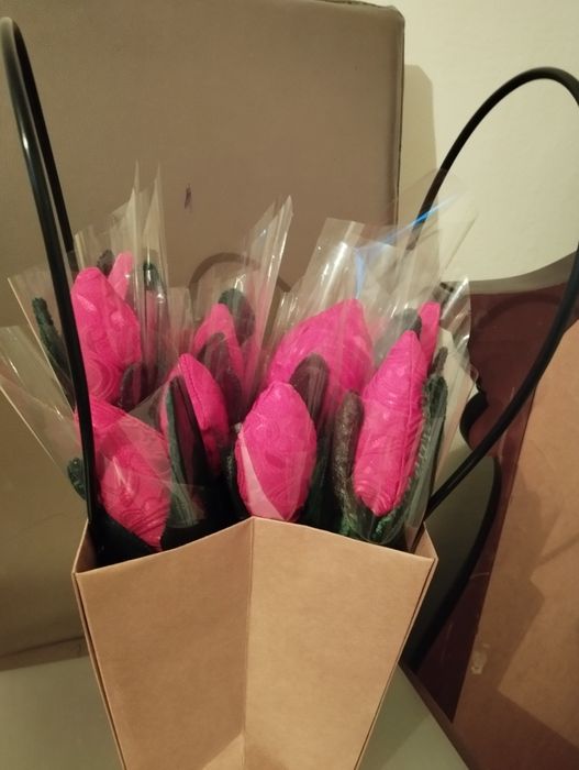 Тюльпаны из ткани