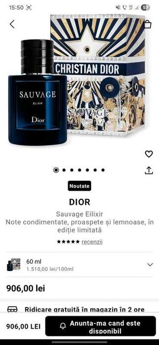 Dior Sauvage Elixir 60 ml Parfum Ediție Limitată!!