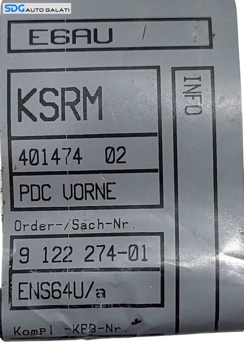 Cablaj Instalatie Electrica 4 Senzori Parcare Spate BMW Seria 5 E60 E61 2003 - 2010 Cod 9122274-01 [L7362]