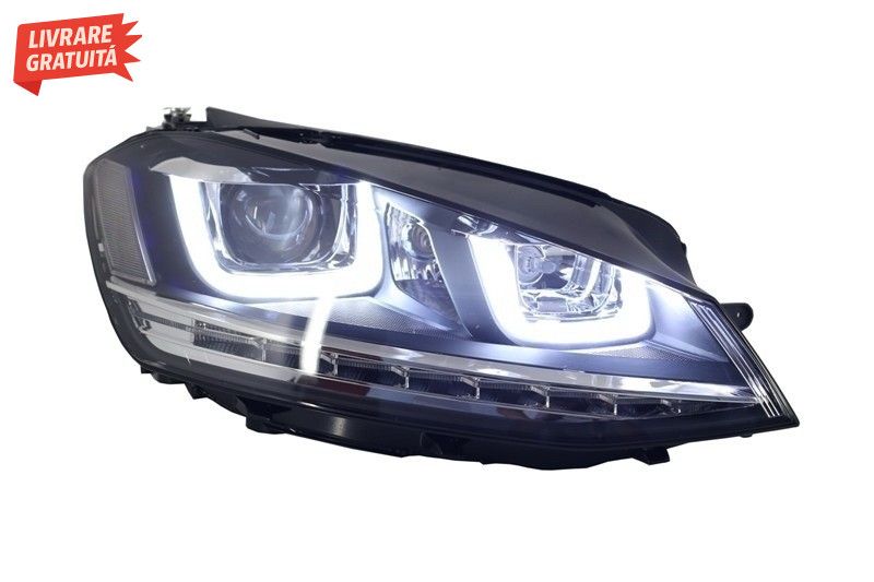 Faruri 3D LED VW Golf VII (2012-2017) R-Line LED Semnalizare Dinamica