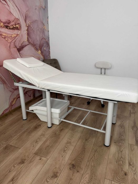 Pat cosmetica Alb 186x70x70cm 22kg Piele ecologica