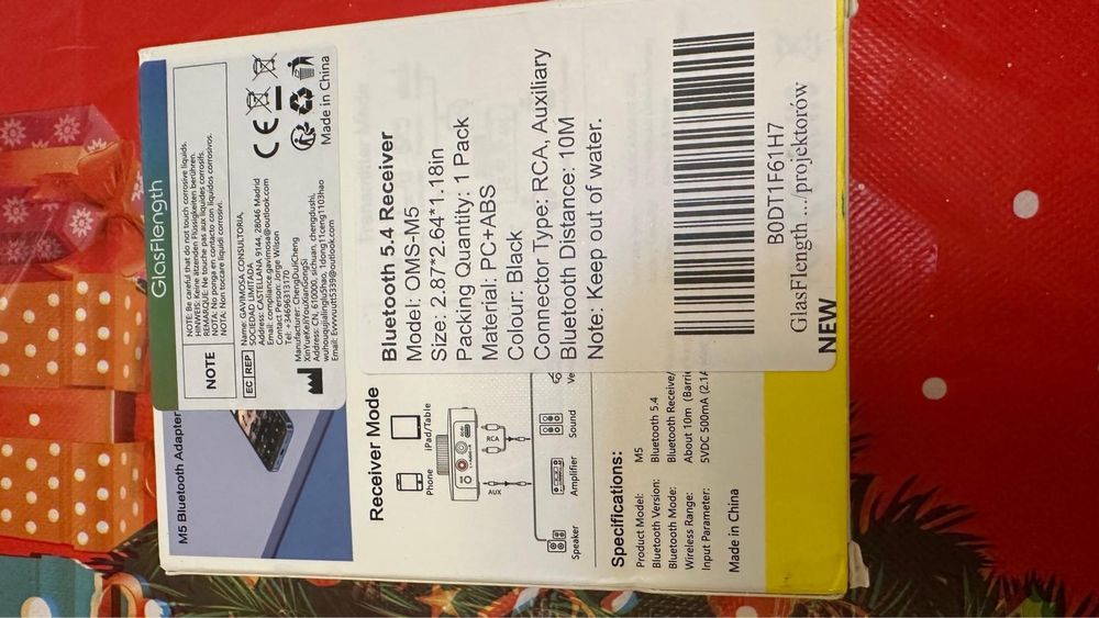 Receptor audio Bluetooth cu afisaj digital nou sigilat