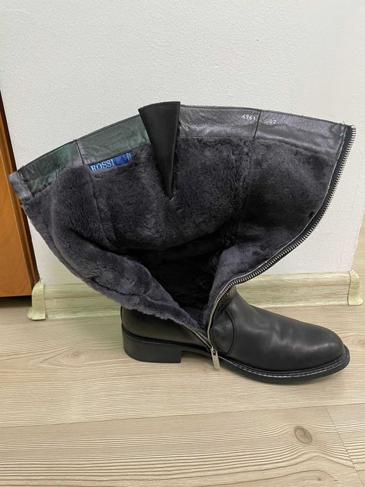 Зимние кожаные сапоги ROSSI (Италия)