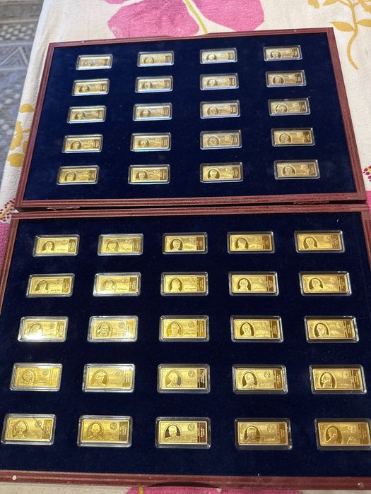 Продавам позлатени кюлчета със всички президенти на САЩ! 24 к голд