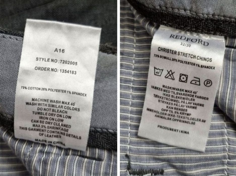 Pantaloni conici, Chino bărbați Red Ford - W32/L30