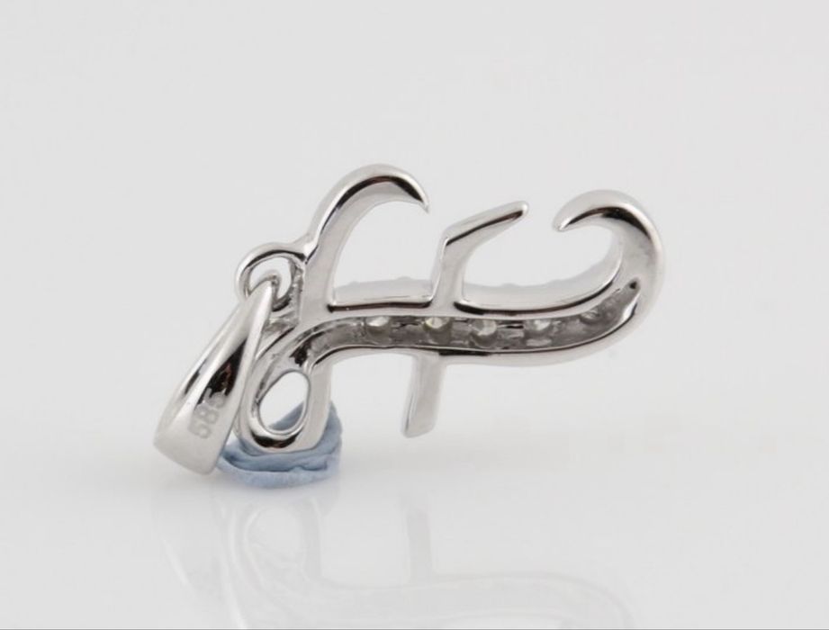 Pandativ din aur alb si diamante