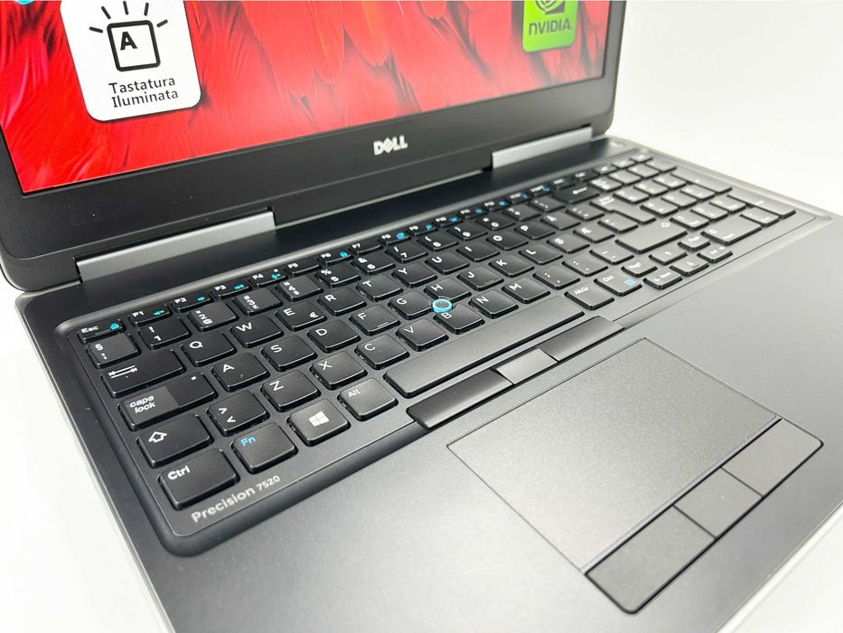 Laptop Dell Precision 7520 Intel i7 32 gb ram 256 gb ssd Nvidia Ecran 15.6 inch Full HD Workstation Office 2016 Windows 11 Factura Garantie 1 an