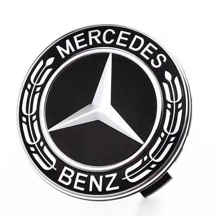капачки за джанти 75мм за Mercedes-Benz – черни класик комплект