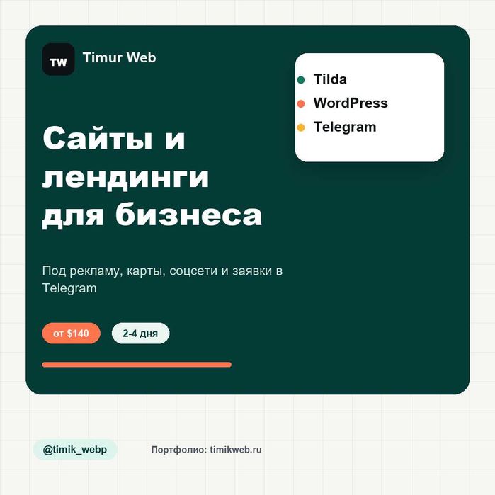 Сайты и лендинги для бизнеса под рекламу и заявки