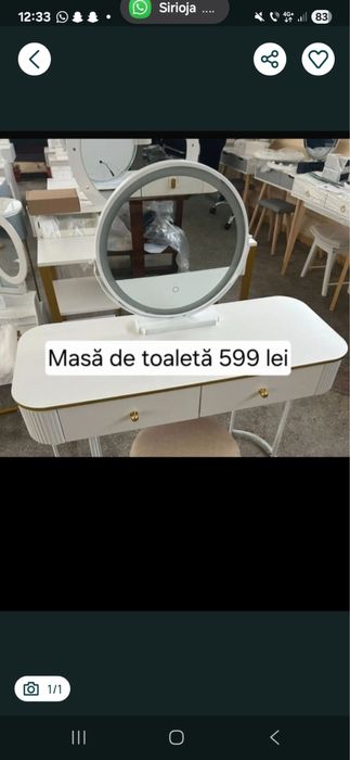 Scaun si picioare masuta