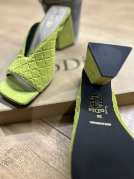 Trieste Lime - saboti piele naturala