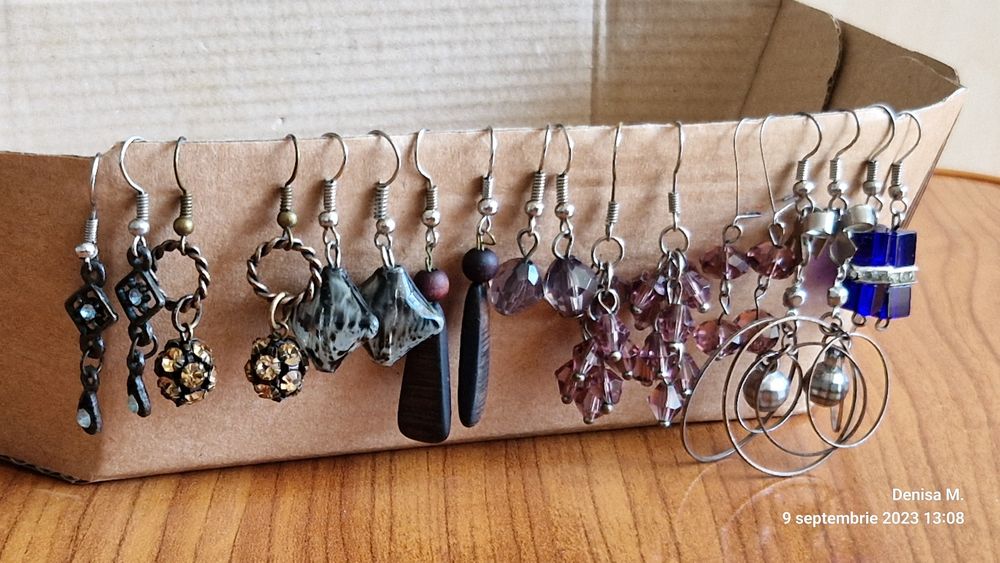 cercei lungi cu pietricele