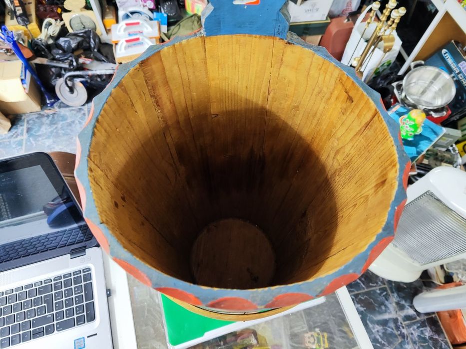 Стара дървена поставка кош Стойка за чадъри