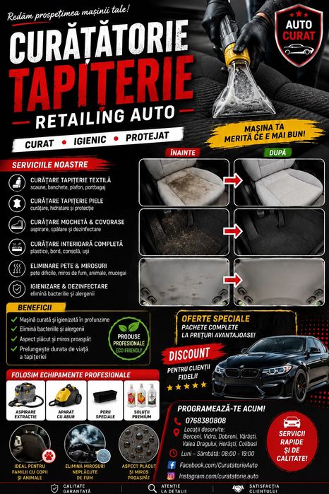 Curățare tapițerii auto