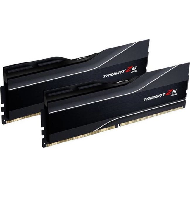 Kit dual memorie RAM G.Skill Trident Z NEO, Capacitate DDR5 32GB (2x 16 GB), Frecventa 6000 MHz, CL 30, Negru
