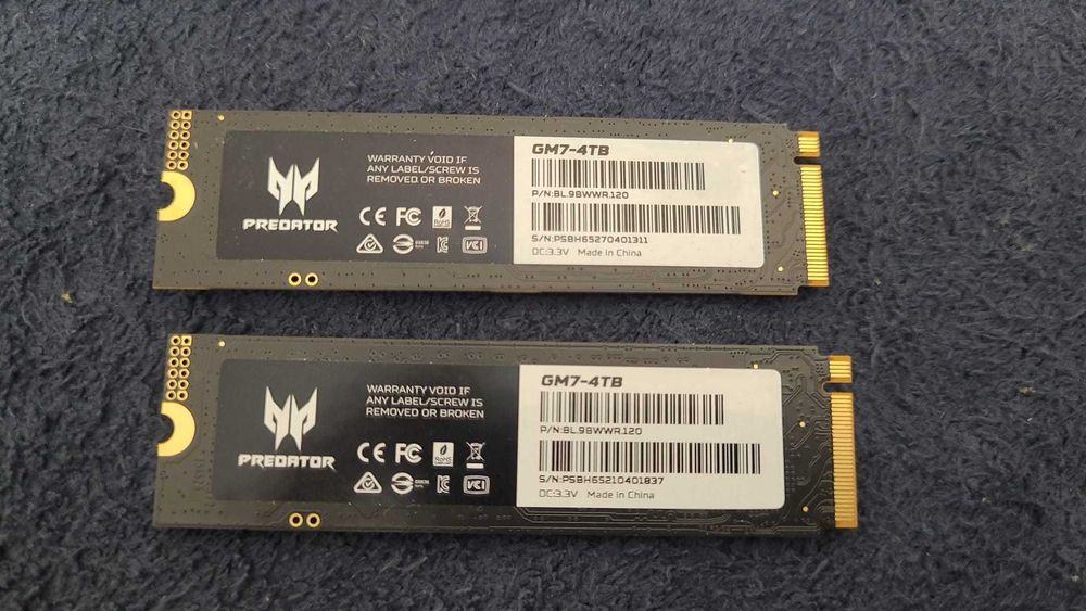 SSD  acer Predator GM7  de 4TB NVMe PCIe Gen4 , nou, original