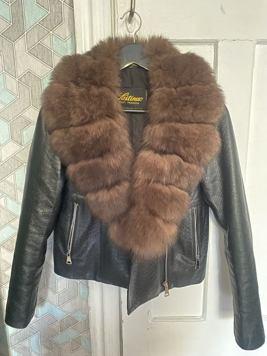 Кожанка сьемный ворот под Енот