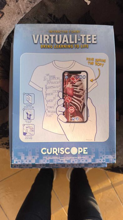tricou Curiscope Virtuali-Tee AR anatomie copii adulti
