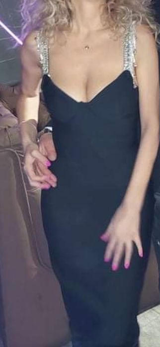 Бандажна,черна рокля