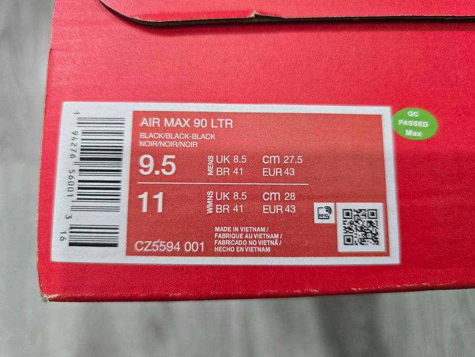 Продаются кроссовки Nike Air Max 90 LTR Black из США Размер 43 UK: 8.5