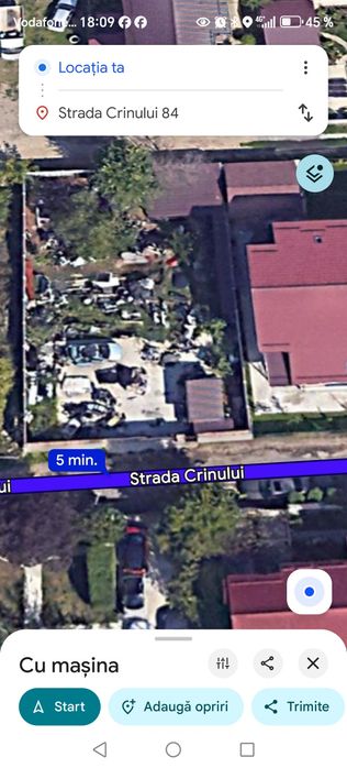 Teren intravilan curte 416 mp Chiajna Rosu str. Crinuluir Crinului