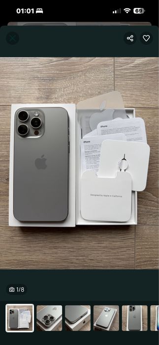 Iphone 15 pro max  Black titaniim  256 GB