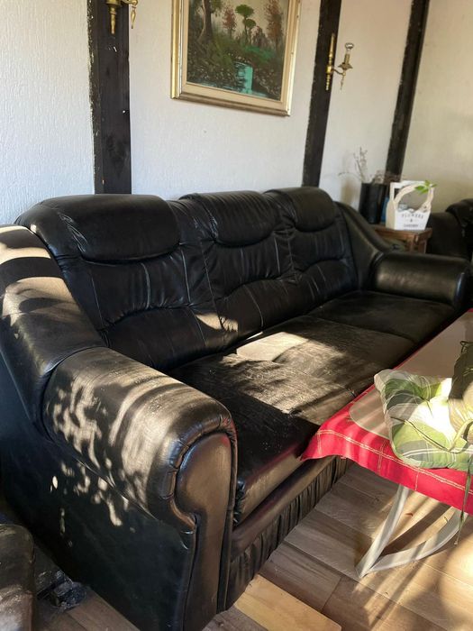 Doar azi reducere !!  Set canapea pat + 2 fotolii !!