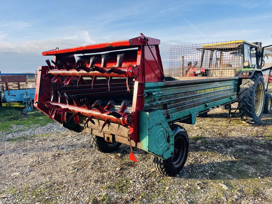 Mig gunoi Kirchner 3.2 tone, remorca de imprastiat balegar,inproscator