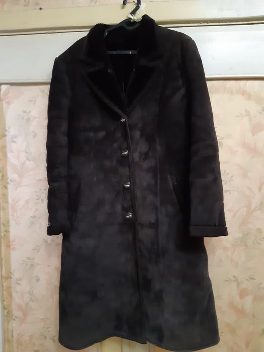 Дублёнка женская с меховой опушкой