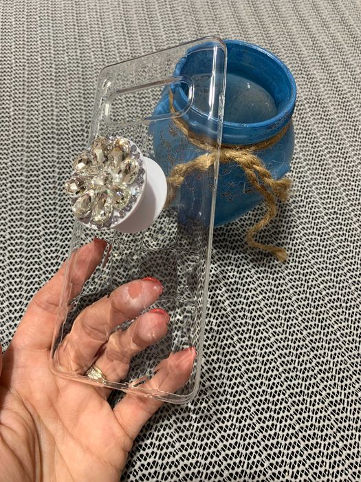 Husa silicon cu pietricele pentru Samsung Galaxy A40 / S10e