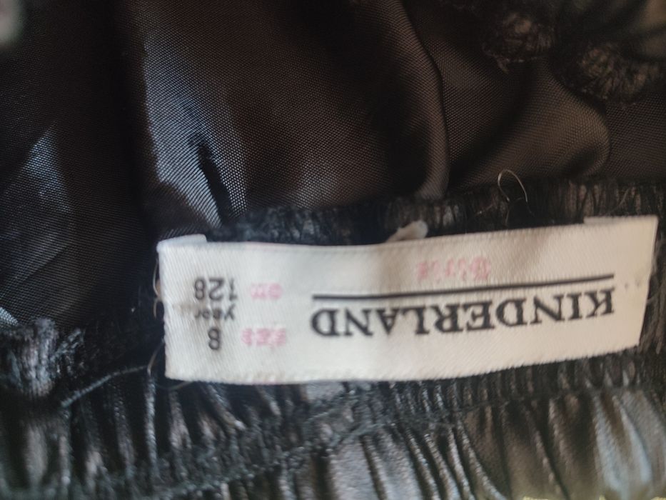 Черни поли имитиращи кожа с тюл отдолу