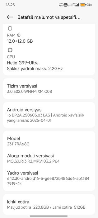 Redmi not 13 pro 512/12+12