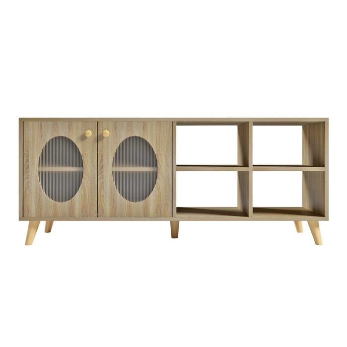 ТВ шкаф Puzzle-home HM9879, Меламин, Сонома, 120x40x51Hcm.