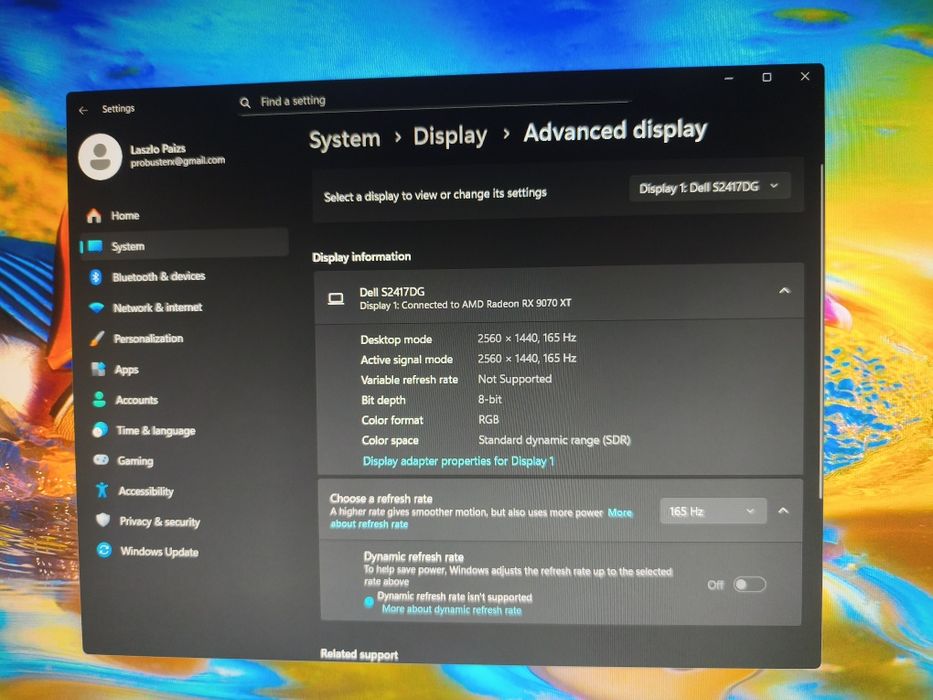 Dell S2417dg 2560x1440p 165hz 24inch Monitor Gaming