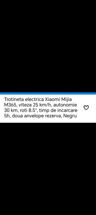 Trotineta  xiaomi mijia m365