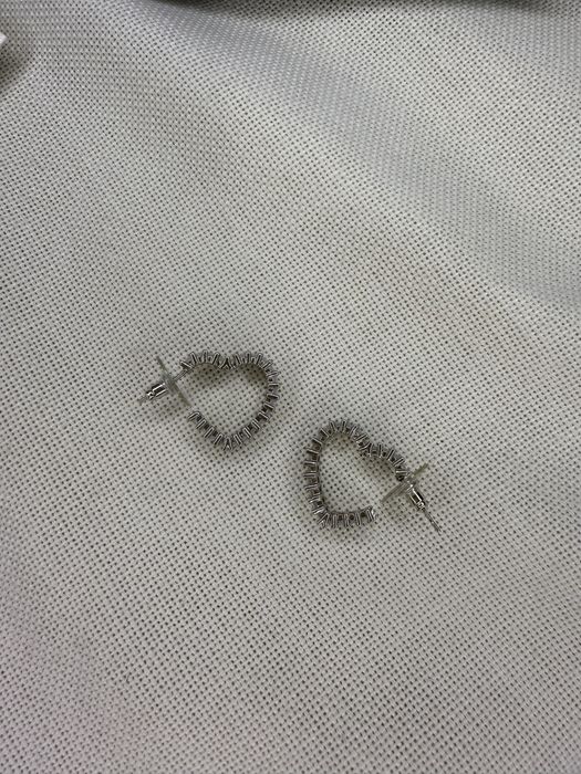 SWAROVSKI cercei INIMA matrix, argintiu, închizătoare cu protecție