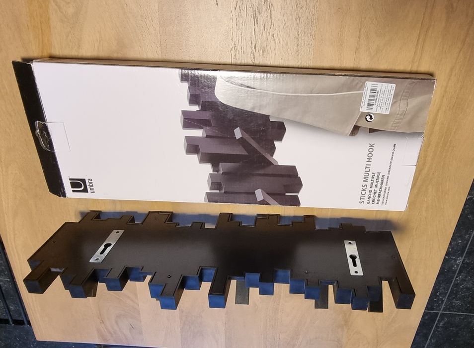 Cuier de perete negru Sticks